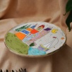 Handcrafted Ceramic Plate Line Serie Large Size