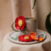 Handmade Design  Flower Ceramic Mug Set