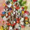 Handmade Poppy Flower Flower Design Ceramic Mug Set
