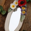 Handmade Ceramic Floral Mirror Poppy Flower