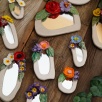 Handmade Ceramic Floral Mirror Poppy Flower