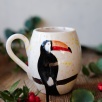 El Yapımı Çini Mug Tukan Kuşu