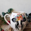 El Yapımı Çini Mug İnek