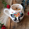 El Yapımı Çini Mug İnek