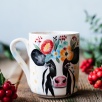 El Yapımı Çini Mug İnek