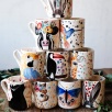 El Yapımı Çini Mug İnek