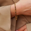 El Yapımı Tasarım Safir Taşlı Bileklik