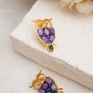 Handmade Owl Design Silver Earrings