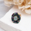 Handmade Design Silver Ring With Tourmaline Stone