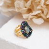 Handmade Design Silver Ring With Tourmaline Stone