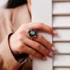 Handmade Design Silver Ring With Tourmaline Stone