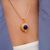 El Yapımı Lapis Lazuli Taşlı Gümüş Kolye