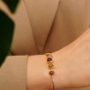 Handmade Silver Bracelet with Tourmaline Stones