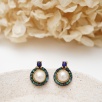 Lapis Lazuli ve İncili Gümüş Küpe