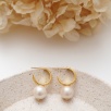 Silver Earrings with Pearl