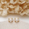 Pearl and Mother of Pearl Silver Earrings