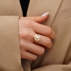 Pearl and Mother of Pearl Silver Ring
