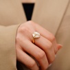 Pearl and Mother of Pearl Silver Ring