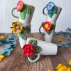 Kırmızı Gül Latte Kahve Mug