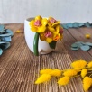 Coffee Mug Set with Yellow Flowers