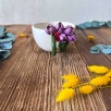 Mor Çiçekli Cappuccino Kahve Mug