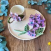 Mor Çiçekli Kahve Mug Set
