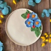 Big Plate with Blue Flowers