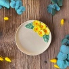 Small Plate with Yellow Flowers