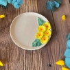 Small Plate with Yellow Flowers