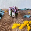 Coffee Mug with Purple Hydrangea Flower
