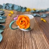 Turkish Coffee Cup with Orange Rose