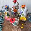 Turkish Coffee Cup with Orange Rose