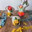 Coffee Mug with Big Red Flower