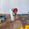 Latte Coffee Mug with Pink Flower
