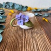 Turkish Coffee Cup with Purple Flower