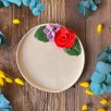 Cake Plate with Red Rose