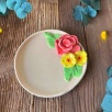 Small Plate with Pink Rose