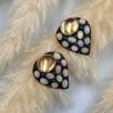 Silver Earrings with Opal and Citrine Stones