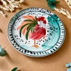 Design Tile Plate Rooster