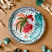 Design Tile Plate Rooster