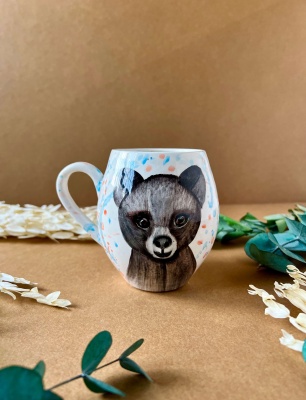 Özel Tasarım Çini Mug Ayı