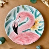Özel Tasarım Çini Tabak Flamingo