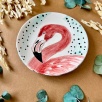Design Tile Plate Flamingo