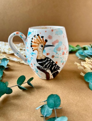 Design Tile Mug Hoopoe Bird