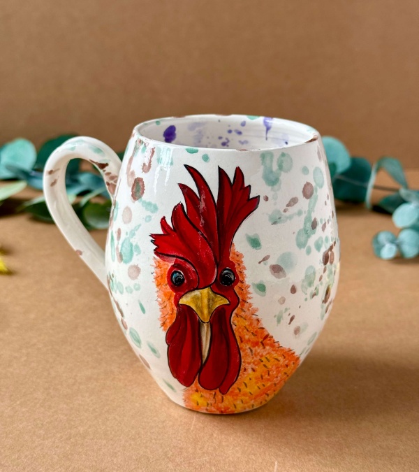 Özel Tasarım Çini Mug Horoz