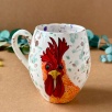 Özel Tasarım Çini Mug Horoz