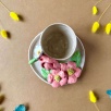 Pembe Çiçekli Kahve Mug Set