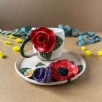Kırmızı Gül Kahve Mug Set