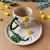 Coffee Mug Set with Big Daisy