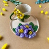Büyük Çiçekli Kahve Mug Set